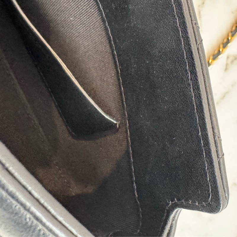 Chanel黑菱格金雙獅子頭吊飾肩背包 特殊款✨✨-17