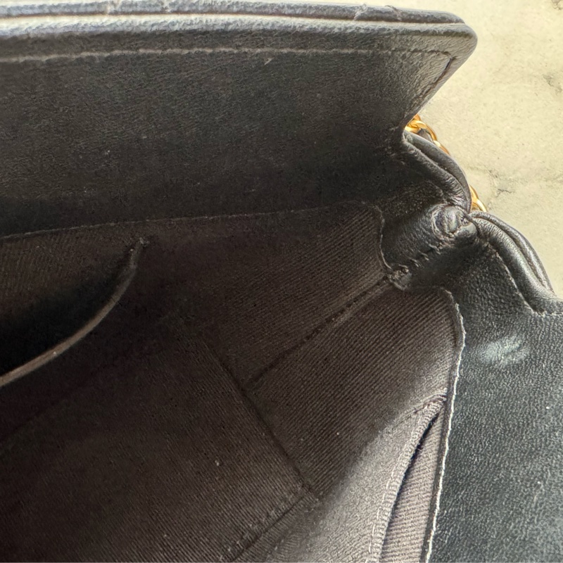 Chanel黑菱格金雙獅子頭吊飾肩背包 特殊款✨✨-26