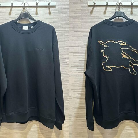 💎Han's house精品服飾💎BURBERRY 格紋 戰馬 刺繡 衛衣 大學T  原價34900