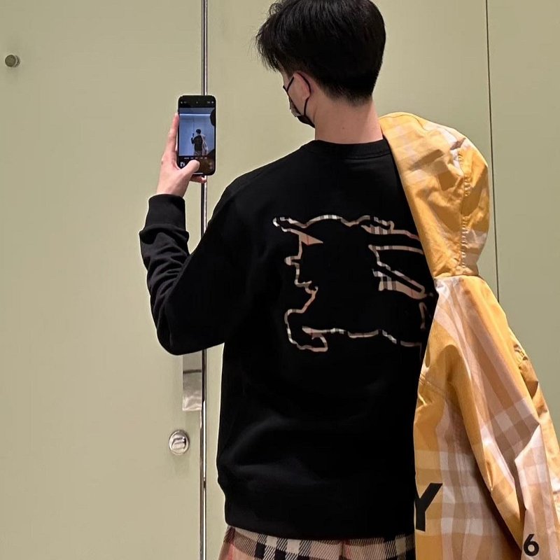 💎Han's house精品服飾💎BURBERRY 格紋 戰馬 刺繡 衛衣 大學T 原價34900-5