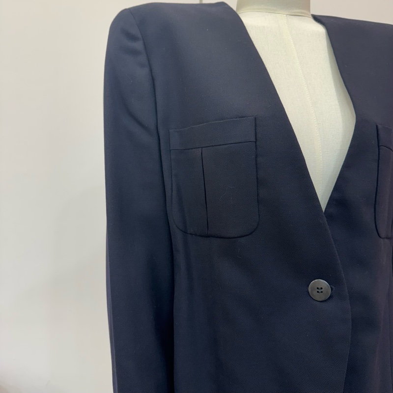Giorgio Armani 深藍色女士西裝外套 vintage 二手-5