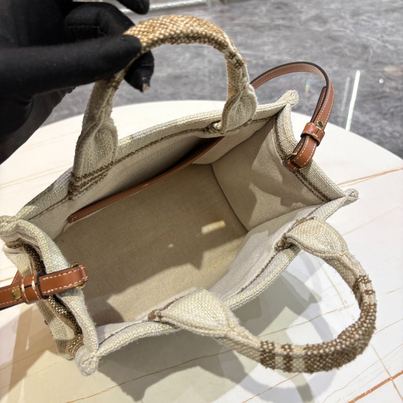 *SHIHNA名牌精品* CELINE CABAS THAIS 咖色條紋托特包-8