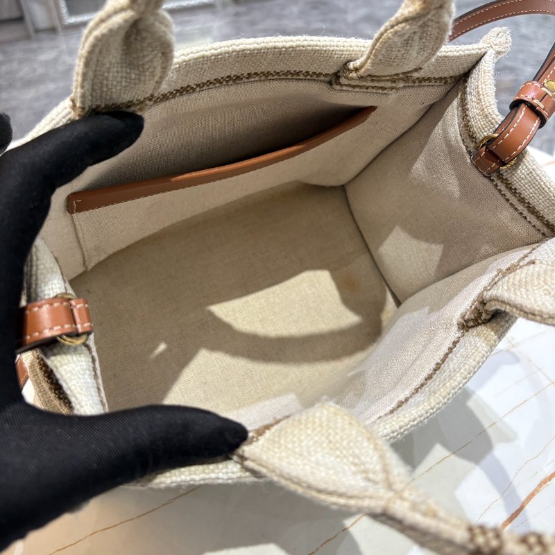 *SHIHNA名牌精品* CELINE CABAS THAIS 咖色條紋托特包-9