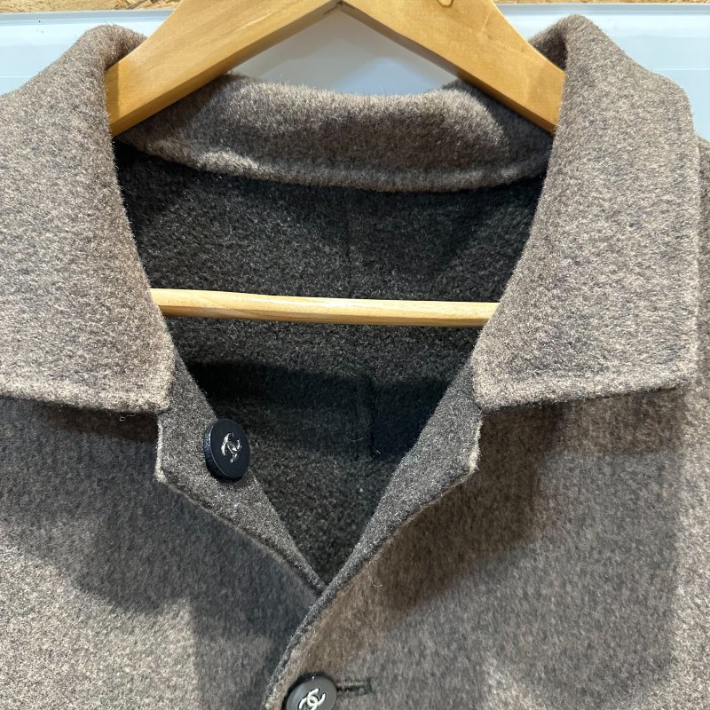 【美收精品】CHANEL茶色雙面穿大衣 4-785-3