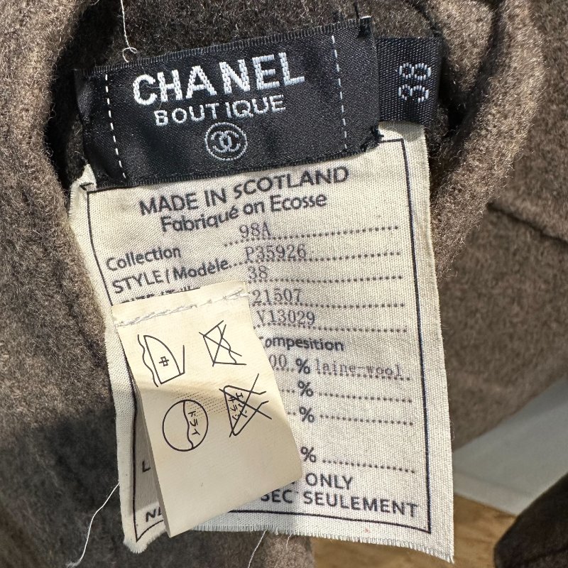 【美收精品】CHANEL茶色雙面穿大衣 4-785-6