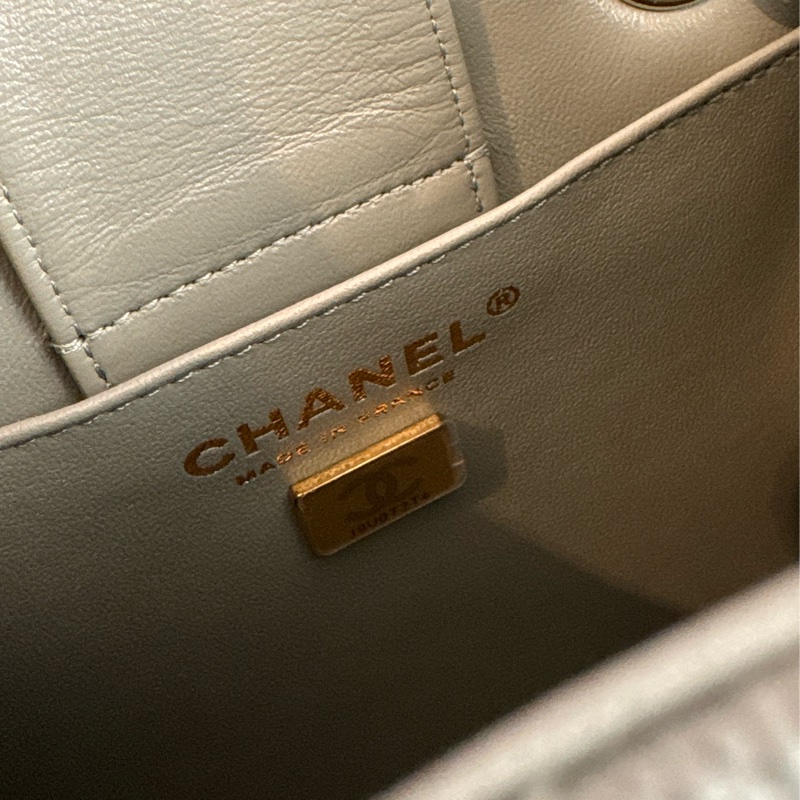 Chanel藍灰荔枝方型肩背包 超美✨✨-18