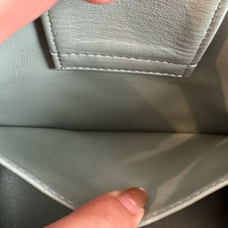 Chanel藍灰荔枝方型肩背包 超美✨✨-19