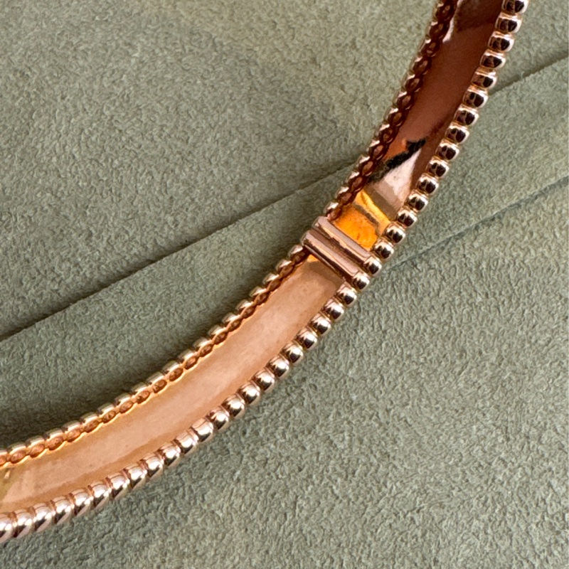 VCA 18K玫瑰金滾邊手環 超好看🫶顯白-10