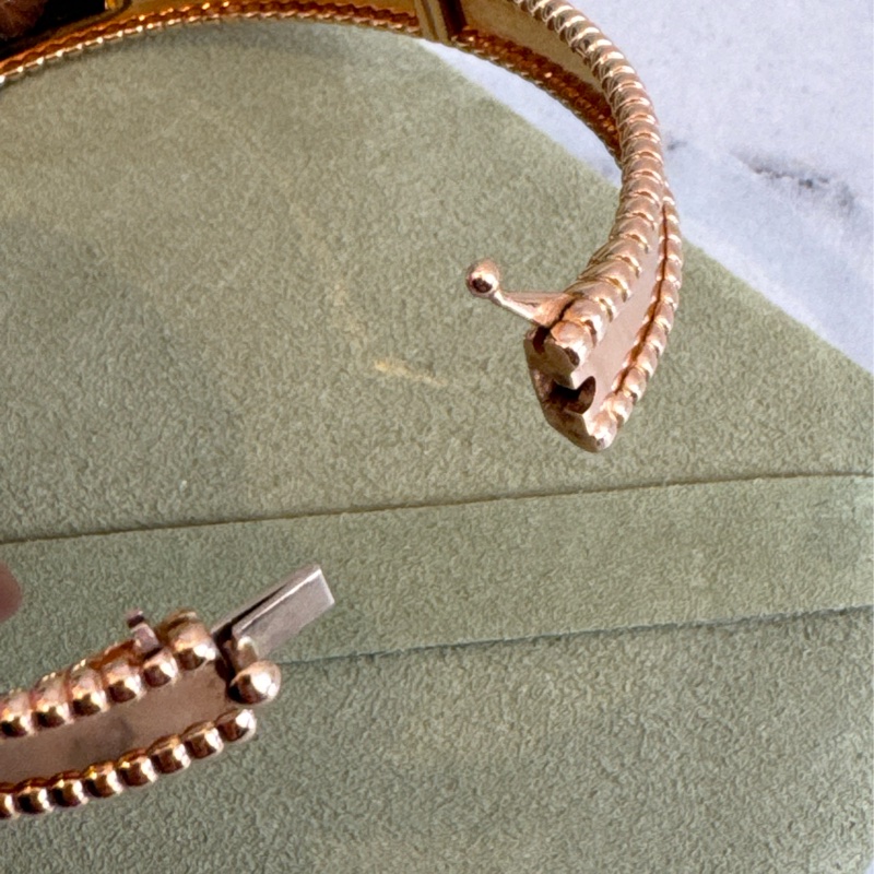 VCA 18K玫瑰金滾邊手環 超好看🫶顯白-14