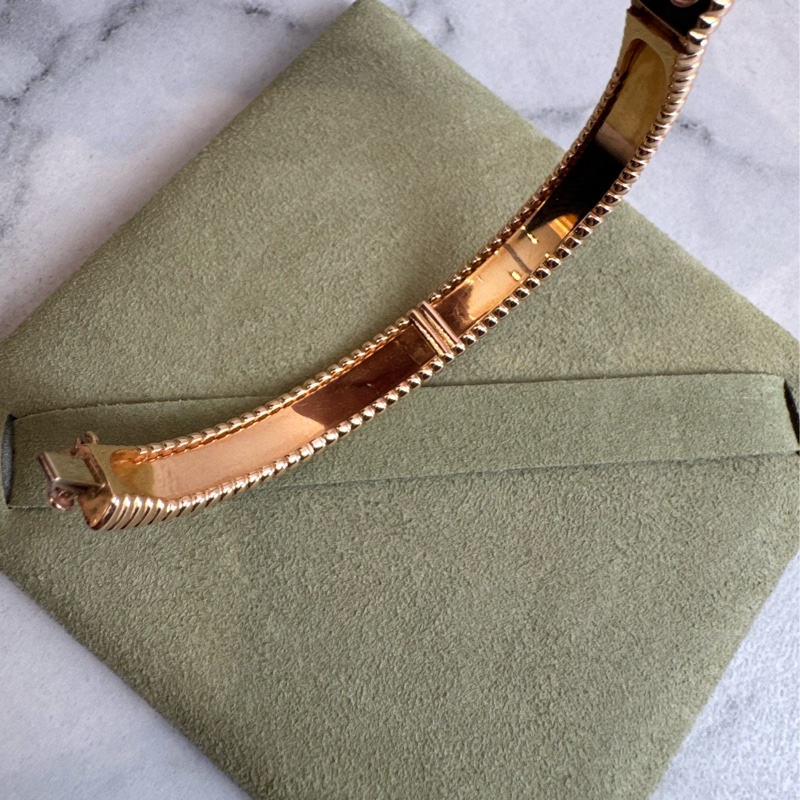 VCA 18K玫瑰金滾邊手環 超好看🫶顯白-16