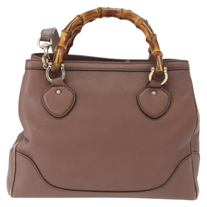 【日本直送】GUCCI 竹節手提包 皮革 兩用 粉金 308360 正品 ep12689-1