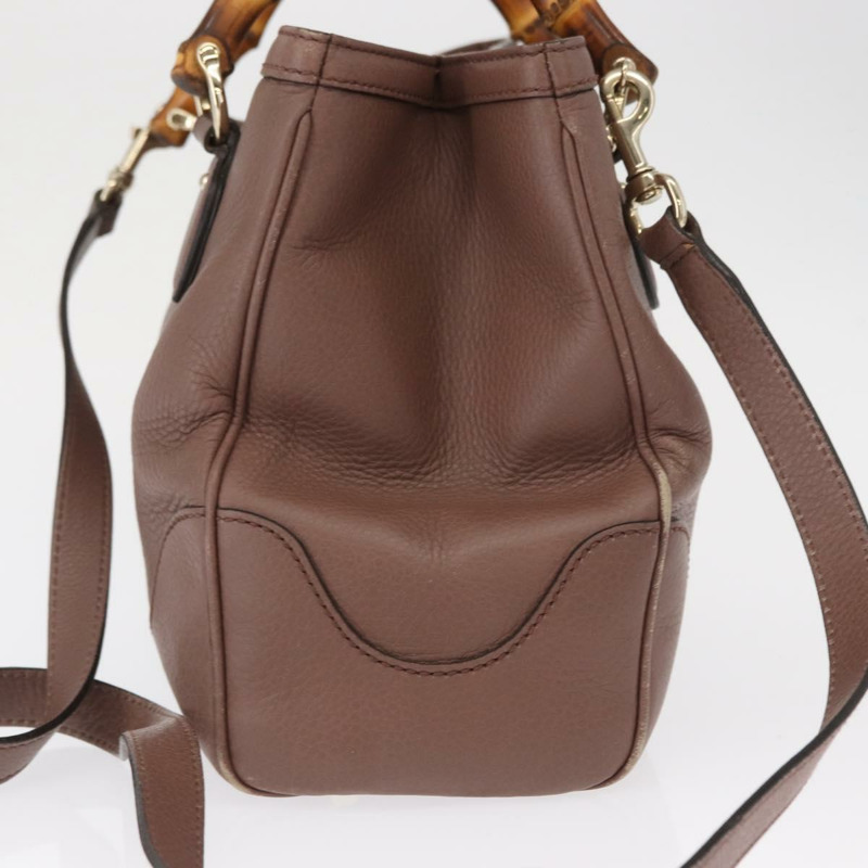 【日本直送】GUCCI 竹節手提包 皮革 兩用 粉金 308360 正品 ep12689-2