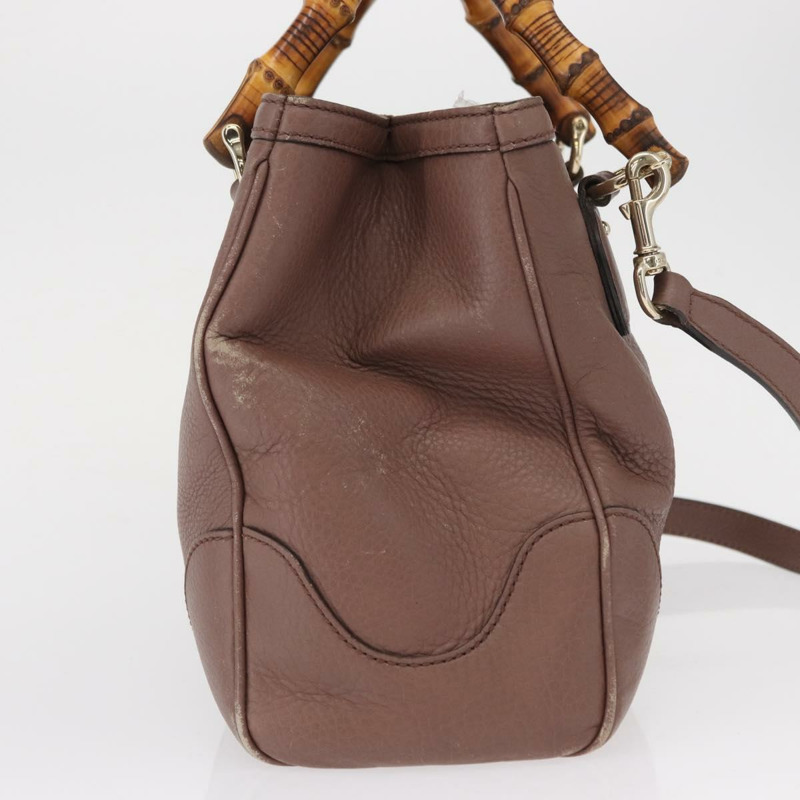 【日本直送】GUCCI 竹節手提包 皮革 兩用 粉金 308360 正品 ep12689-3