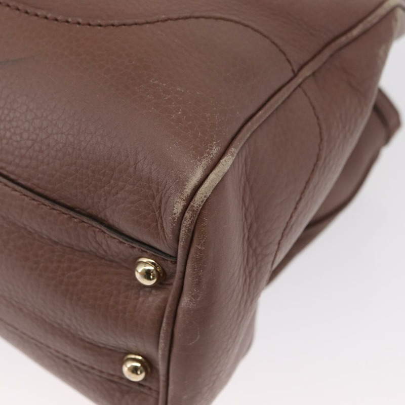 【日本直送】GUCCI 竹節手提包 皮革 兩用 粉金 308360 正品 ep12689-16