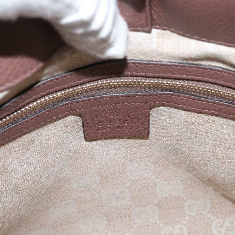 【日本直送】GUCCI 竹節手提包 皮革 兩用 粉金 308360 正品 ep12689-17