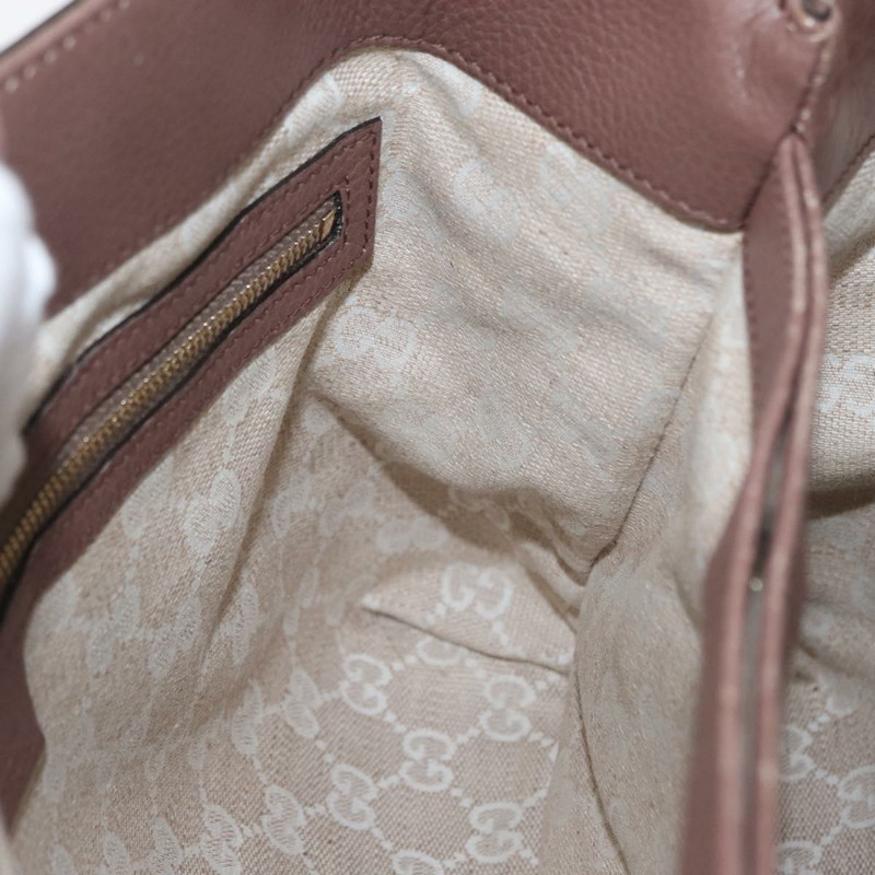 【日本直送】GUCCI 竹節手提包 皮革 兩用 粉金 308360 正品 ep12689-18