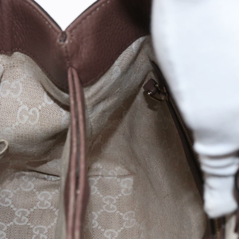 【日本直送】GUCCI 竹節手提包 皮革 兩用 粉金 308360 正品 ep12689-19