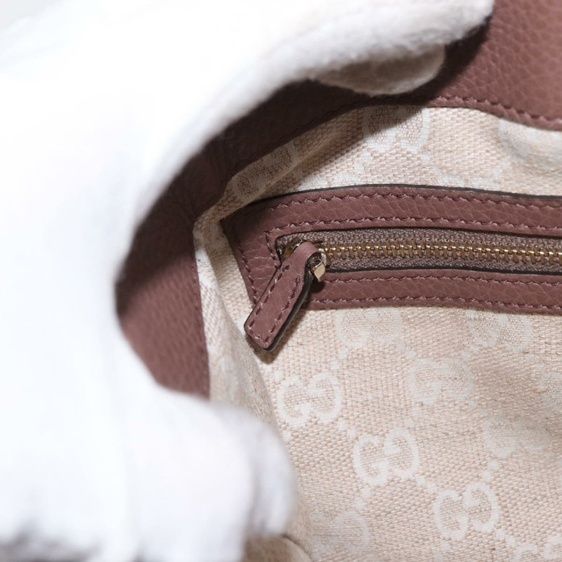 【日本直送】GUCCI 竹節手提包 皮革 兩用 粉金 308360 正品 ep12689-23