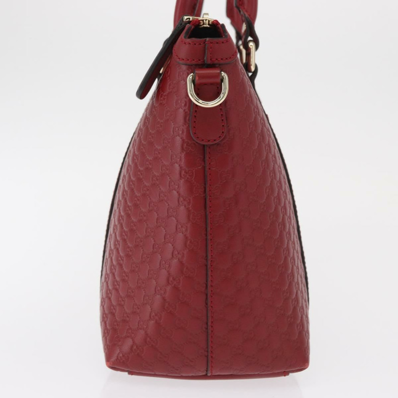 【日本直送】GUCCI Micro GG帆布手提包 皮革 紅色 金色 449656 正品 ka1512-3