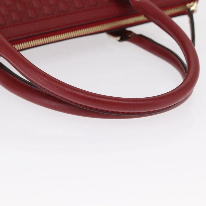 【日本直送】GUCCI Micro GG帆布手提包 皮革 紅色 金色 449656 正品 ka1512-6