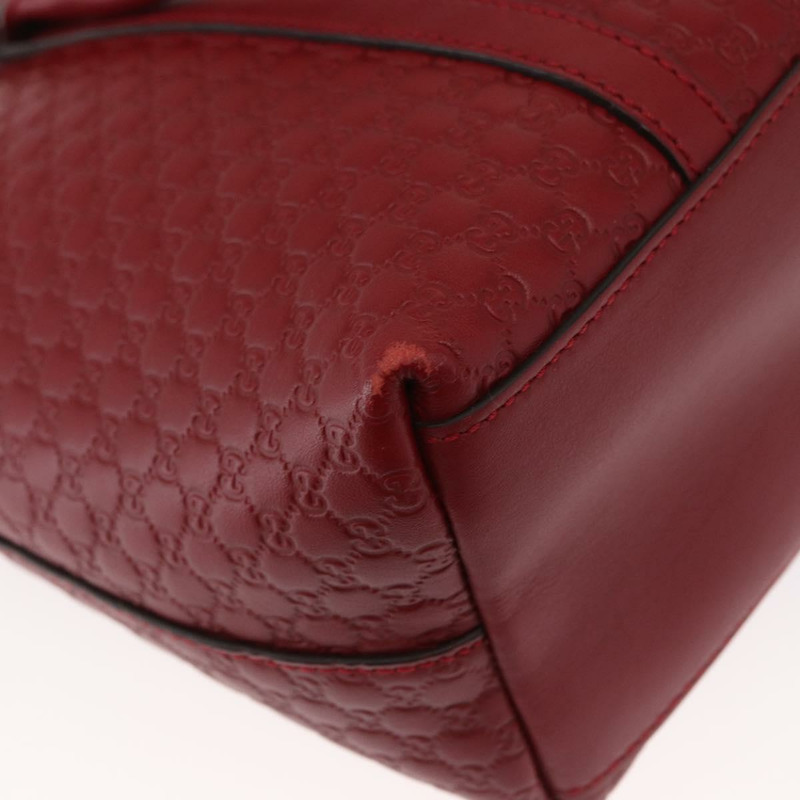 【日本直送】GUCCI Micro GG帆布手提包 皮革 紅色 金色 449656 正品 ka1512-15