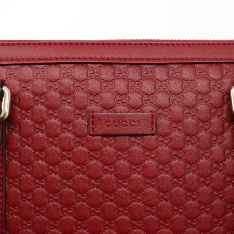 【日本直送】GUCCI Micro GG帆布手提包 皮革 紅色 金色 449656 正品 ka1512-17