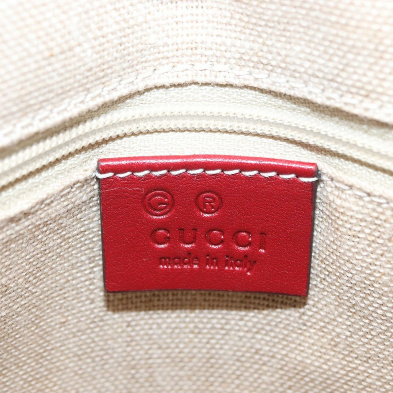 【日本直送】GUCCI Micro GG帆布手提包 皮革 紅色 金色 449656 正品 ka1512-18