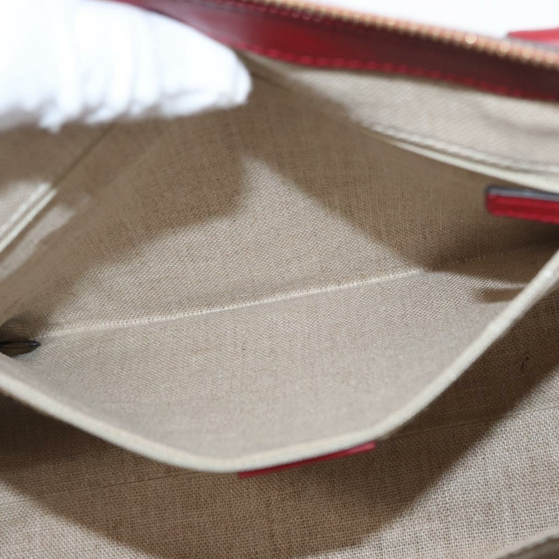 【日本直送】GUCCI Micro GG帆布手提包 皮革 紅色 金色 449656 正品 ka1512-22