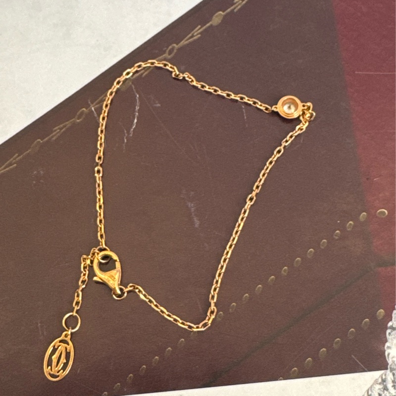 Cartier 18k金單鑽手鏈 超美✨✨-4