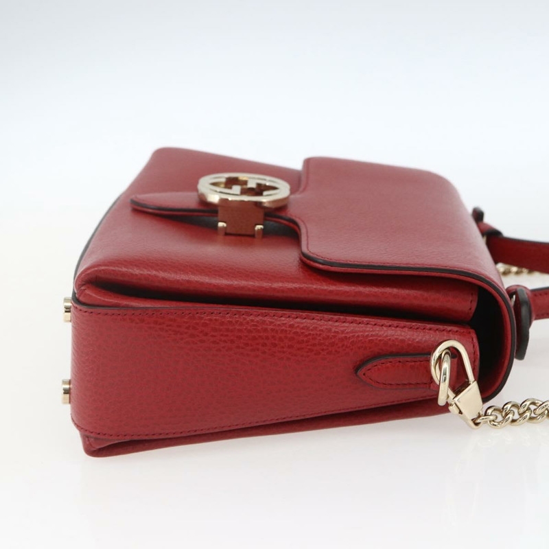 【日本直送】GUCCI 互扣手提包 皮革 兩用 紅色 金色 510302 正品 ka1519M-3