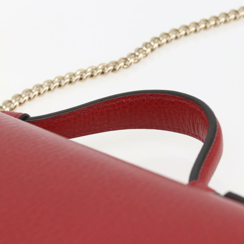 【日本直送】GUCCI 互扣手提包 皮革 兩用 紅色 金色 510302 正品 ka1519M-13