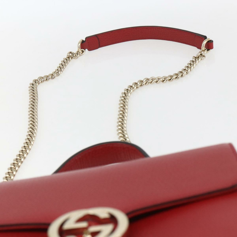 【日本直送】GUCCI 互扣手提包 皮革 兩用 紅色 金色 510302 正品 ka1519M-14