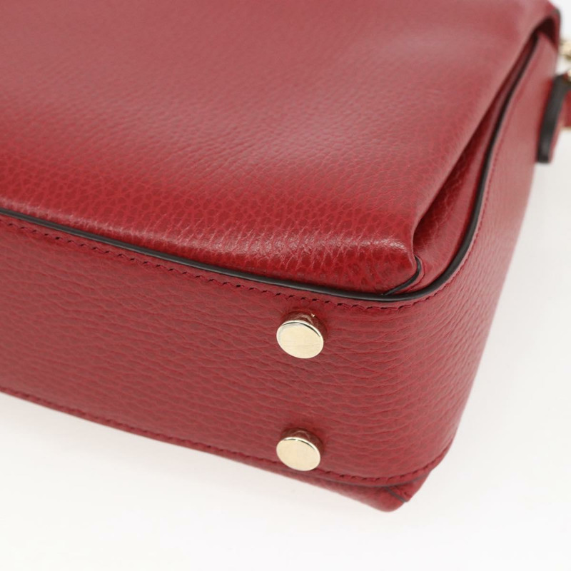 【日本直送】GUCCI 互扣手提包 皮革 兩用 紅色 金色 510302 正品 ka1519M-16