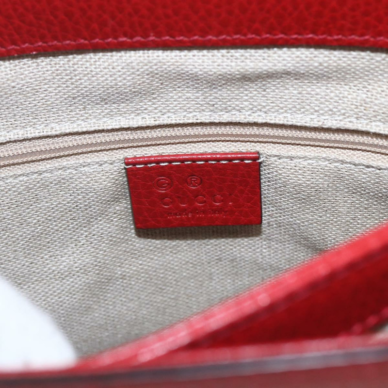 【日本直送】GUCCI 互扣手提包 皮革 兩用 紅色 金色 510302 正品 ka1519M-19