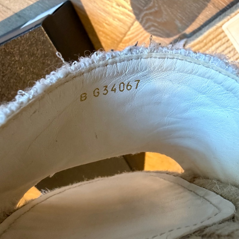 Chanel 白色編織涼鞋 EU41-9