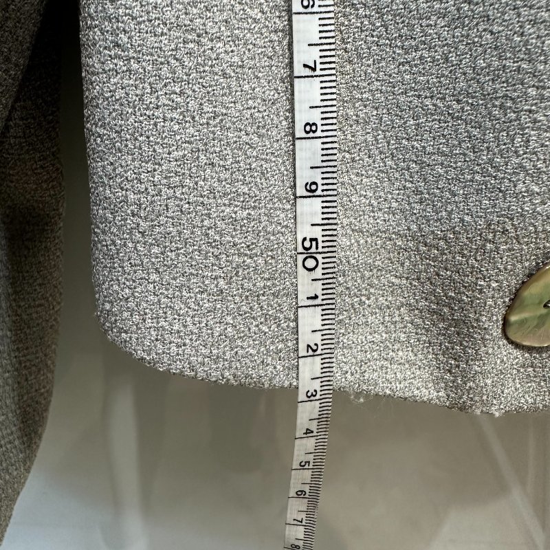 【美收精品】CHANEL灰色刺繡簍空西裝外套 4-786-11