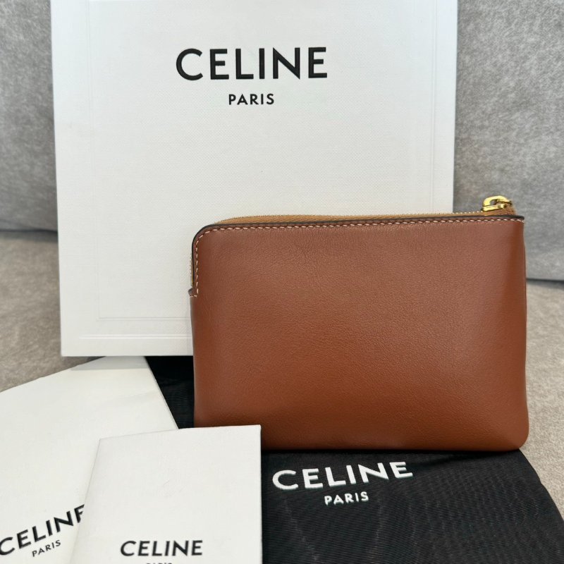 CELINE CUIR TRIOMPHE鑰匙零錢包-1