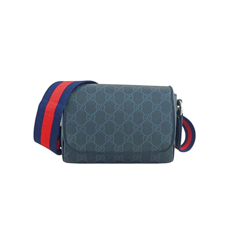 Gucci 791741 GG SUPER MINI 迷你灰黑色 斜背包 肩背包-0