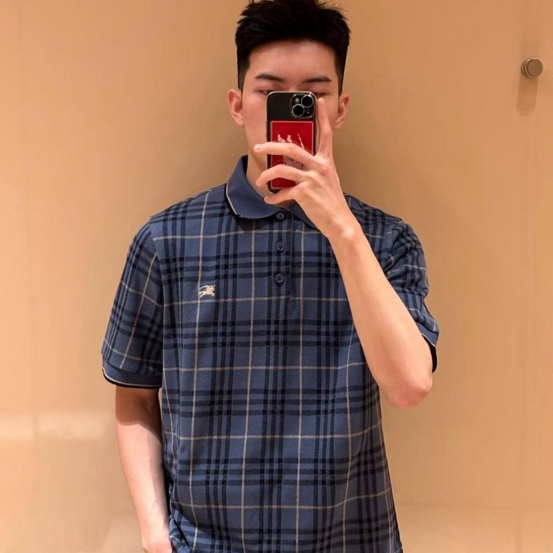 💎Han's house精品服飾💎Burberry 刺繡 戰馬 格紋 POLO衫 短袖 原價20900-0