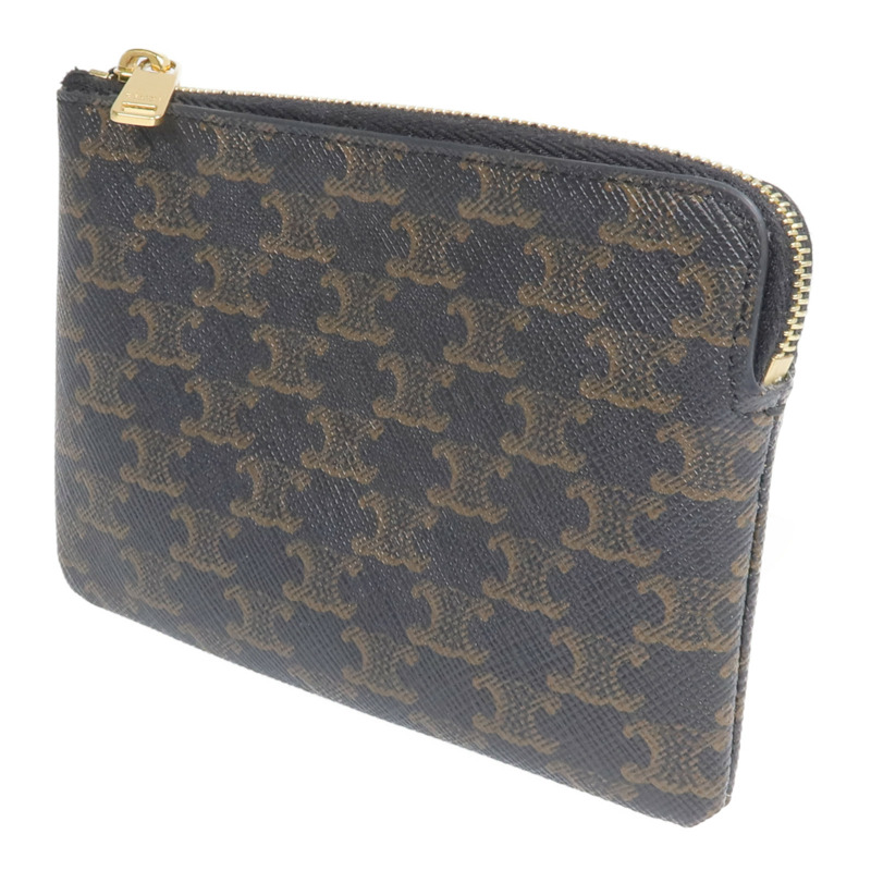 CELINE 塗層帆布Coin And Card Pouch金扣錢包-1