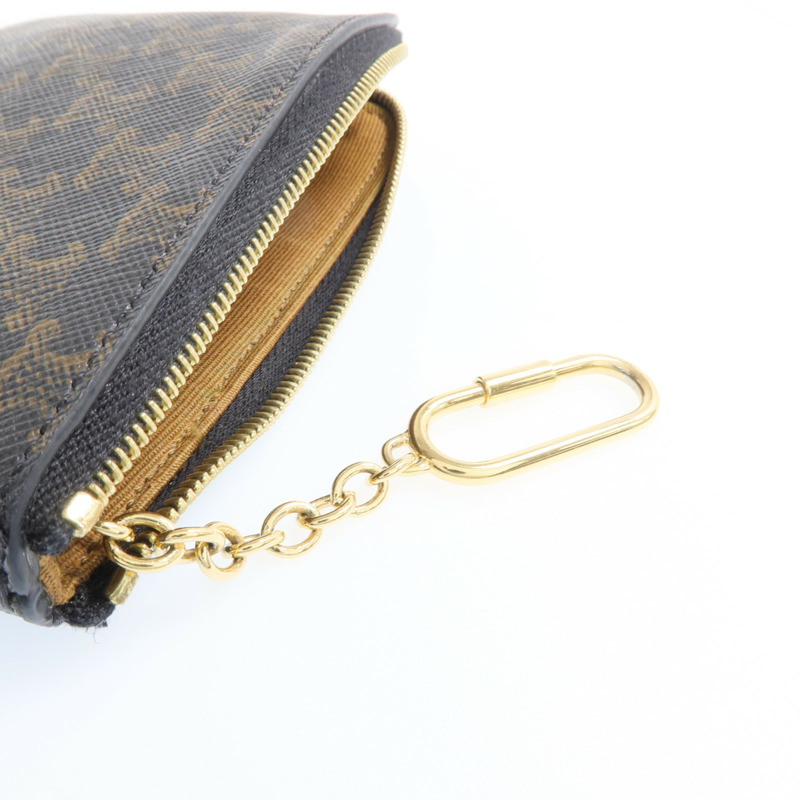 CELINE 塗層帆布Coin And Card Pouch金扣錢包-9