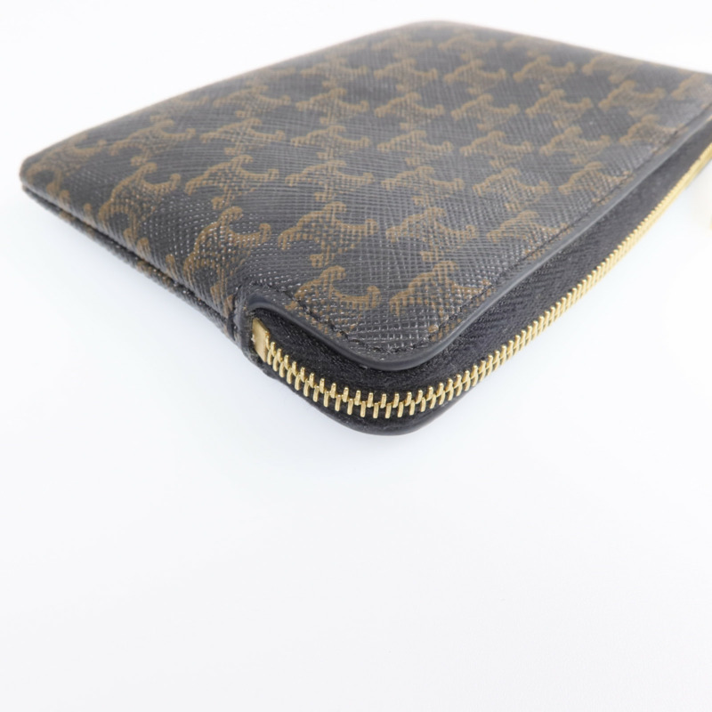 CELINE 塗層帆布Coin And Card Pouch金扣錢包-13