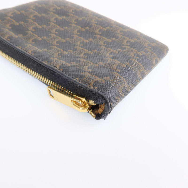 CELINE 塗層帆布Coin And Card Pouch金扣錢包-14