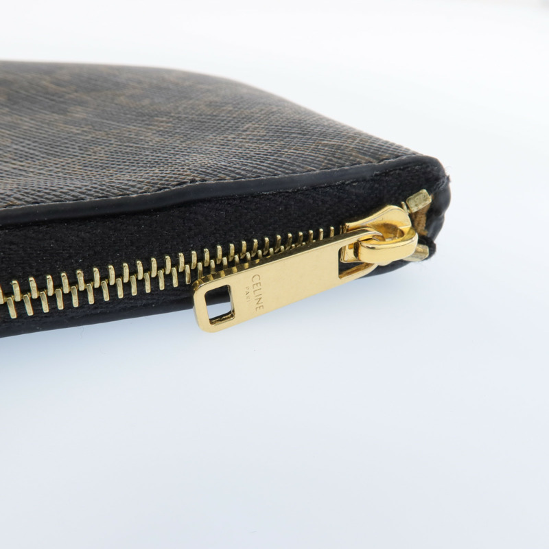 CELINE 塗層帆布Coin And Card Pouch金扣錢包-15