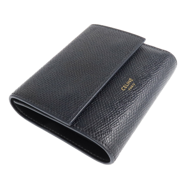 CELINE 牛皮皮革Small Trifold Wallet金扣錢包-3