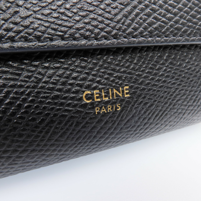 CELINE 牛皮皮革Small Trifold Wallet金扣錢包-6