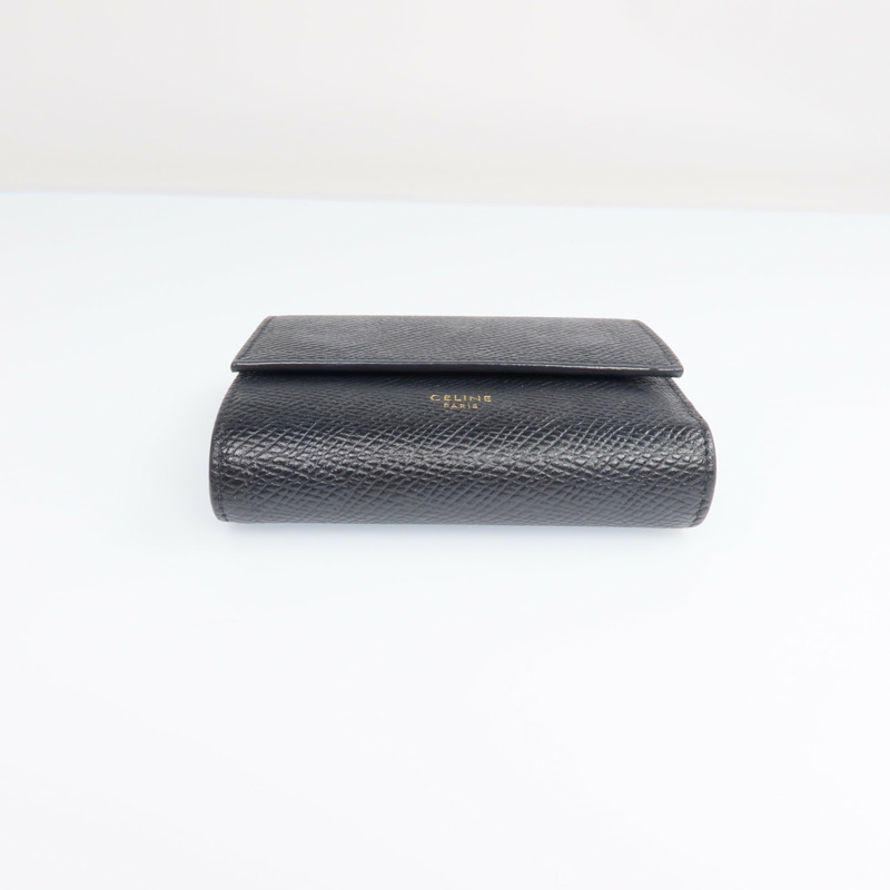 CELINE 牛皮皮革Small Trifold Wallet金扣錢包-10
