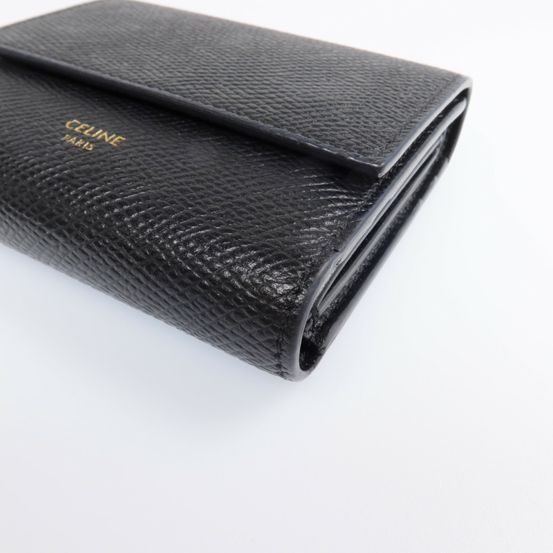 CELINE 牛皮皮革Small Trifold Wallet金扣錢包-11