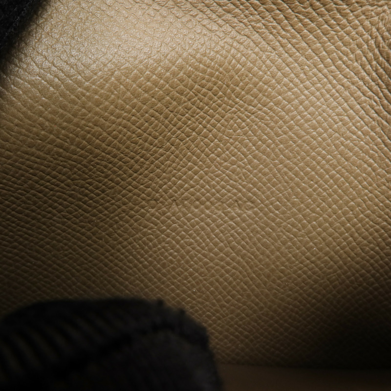 HERMES Epsom皮革Kelly Short Wallet金扣長錢包Etoupe-7