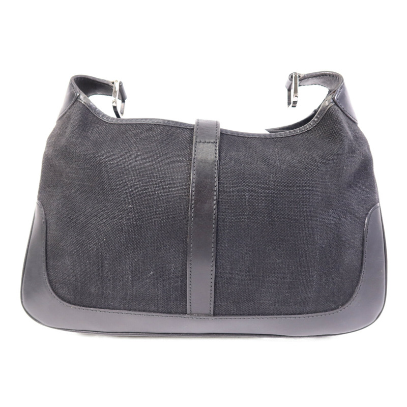 GUCCI 帆布Jackie 1961銀扣肩背袋-1